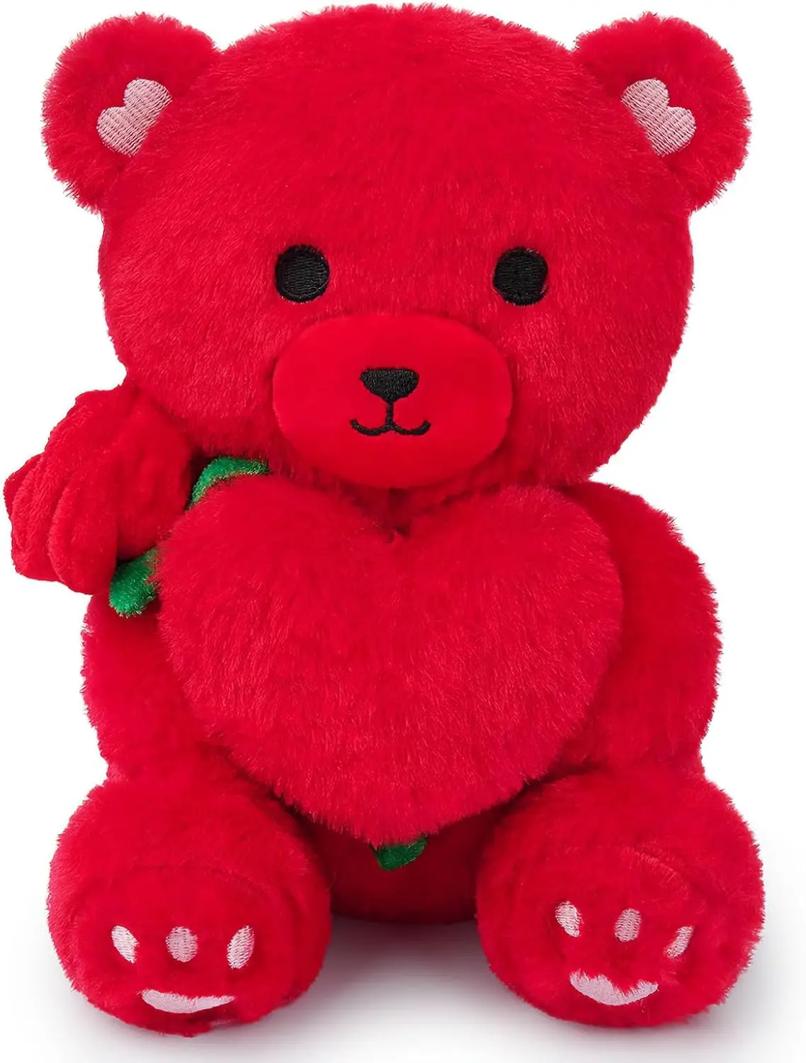 Teddy Bear Valentines Day Plush,9in Red Teddy Bear Stuffed Animal with ...