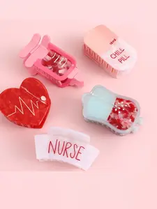 Hair Clip Small Claw Clip for Nurse Women,Acetate Hair Clip Personalized Hair Claw for Women Summer Gift