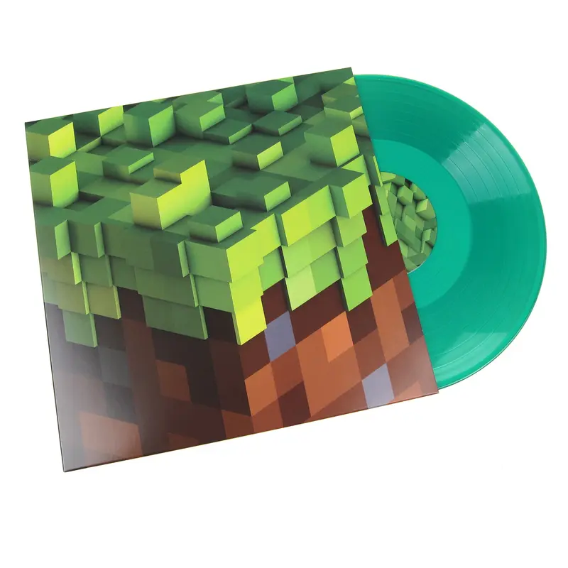 C418 (Daniel Rosenfeld) Minecraft Volume Alpha Neoclassical Minimal Music 12-Track 12" Colored Vinyl LP Record - Green, Limited Edition, Ghostly Intl., Alpha Half Only Release, Gift Idea for Music Lovers