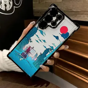 A Pirate Ship Patterned Phone Case Compatible with for samsung for galaxy S25 S24 S23 S22 S21 FE Ultra Plus 4G 5G, Featuring a Transparent Soft Back for Drop