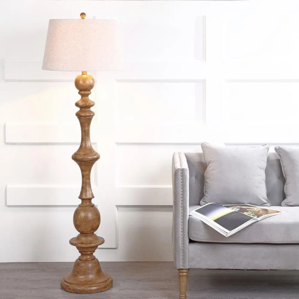 JONATHAN Y Gloria Farmhouse Metal LED Pendant Indoor Lighting - Hand-Finish Spindle Form Home Decor Light, 60" Cord Reading Light Alternative for Living Room, Kitchen, Resin Table Lamp, Table Lamp