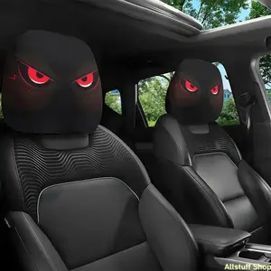 2 Pack Deep Angry Eyes Car Headrest Covers, Car Seat Protectors, Car Seat Decor, Universal Seat Protectors, Dust Resistant, No Filling, Long Driving Neck Relief, Father's Day Gift