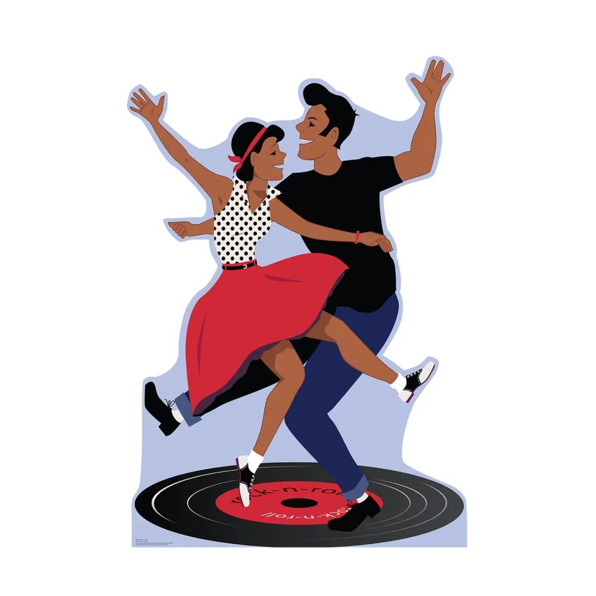212 MAIN 50s Dance Couple Cardboard Cutout Standup - Advanced Graphics 2845 Part 3, 65x45 in Single-Side Print, Easel Back, Party Photo Prop, Home Decor (Home Supplies), 65 X 45 In