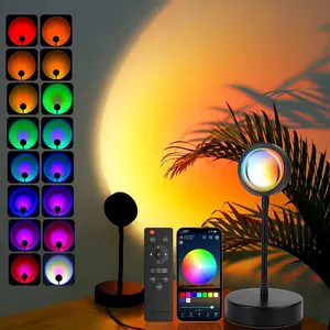 Sunset Lamp Projector Led Lights for Bedroom Night Light RGB Lights Sun Sunlight Sunrise Lamp 10w 360? Rotation Mood Lighting /Room Decor Christmas Gifts for Women,Tabletop Multicolor