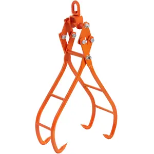 Father's Day Gift VEVOR Timber Claw Hook, 28 inch 4 Claw Log Grapple for Logging Tongs, Swivel Steel Log Lifting Tongs, Eagle Claws Design with 2205 lbs/1000 kg Loading Capacity for Tractors, ATVs, Trucks, Forklifts