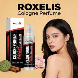 ROXELIS Men's Pheromone Cologne Classic Scent Cinnamon Peony Portable Roll-On Fragrance