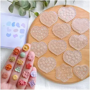 Polymer Clay Molds - 12 Pcs Mini Floral Clay Molds for Jewelry Making, Earring Decoration (Substitute Polymer Clay Cutters) - Home Improvement.