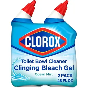 Pack of 2 Toilet Bowl Cleaner, Clinging Bleach Gel, Ocean Mist - 24 Ounces