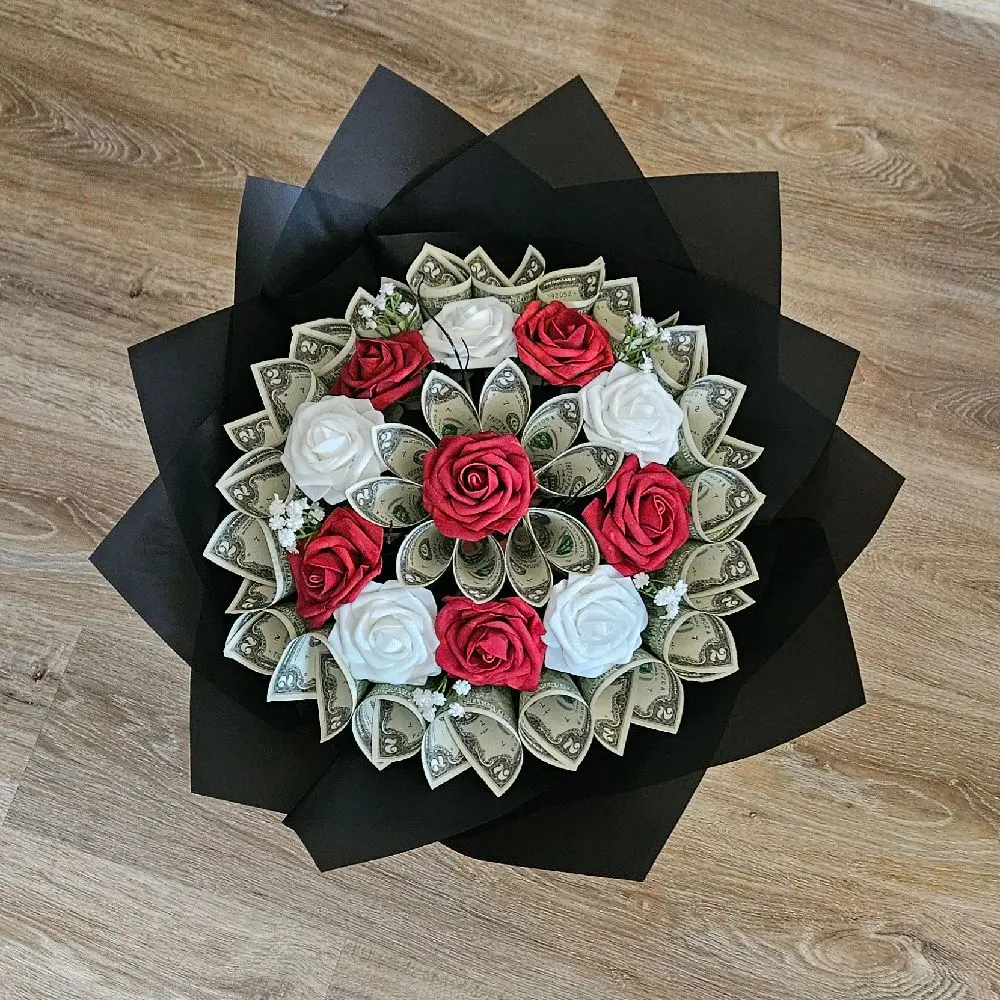 handheld Artificial rose Bouquet Gift for Any Occasion Customizable Color.