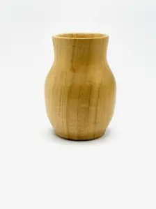 Hickory Handcrafted Wooden Vase (Decorative)