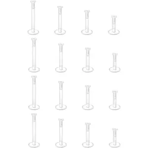 Clear Earrings Plastic Earrings for  16g Clear Cartilage Earrings Stud Plastic Helix Tragus Earring Medusa Monroe Piercing Retainer Clear Lip Rings Labret Retainers for Work