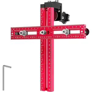 Cabinet Hardware Jig - Adjustable Drill Guide Template for Knobs & Handles Precision Hole Locator for DIY Cabinet Installation Fits 2.5" to 7.5" Spacing