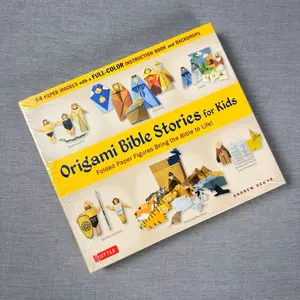 Origami Bible Stories for Kids: Folded Paper Figures Bring the Bible to Life! 64 Paper Models with a FULL-COLOR Instruction Book and backdrops