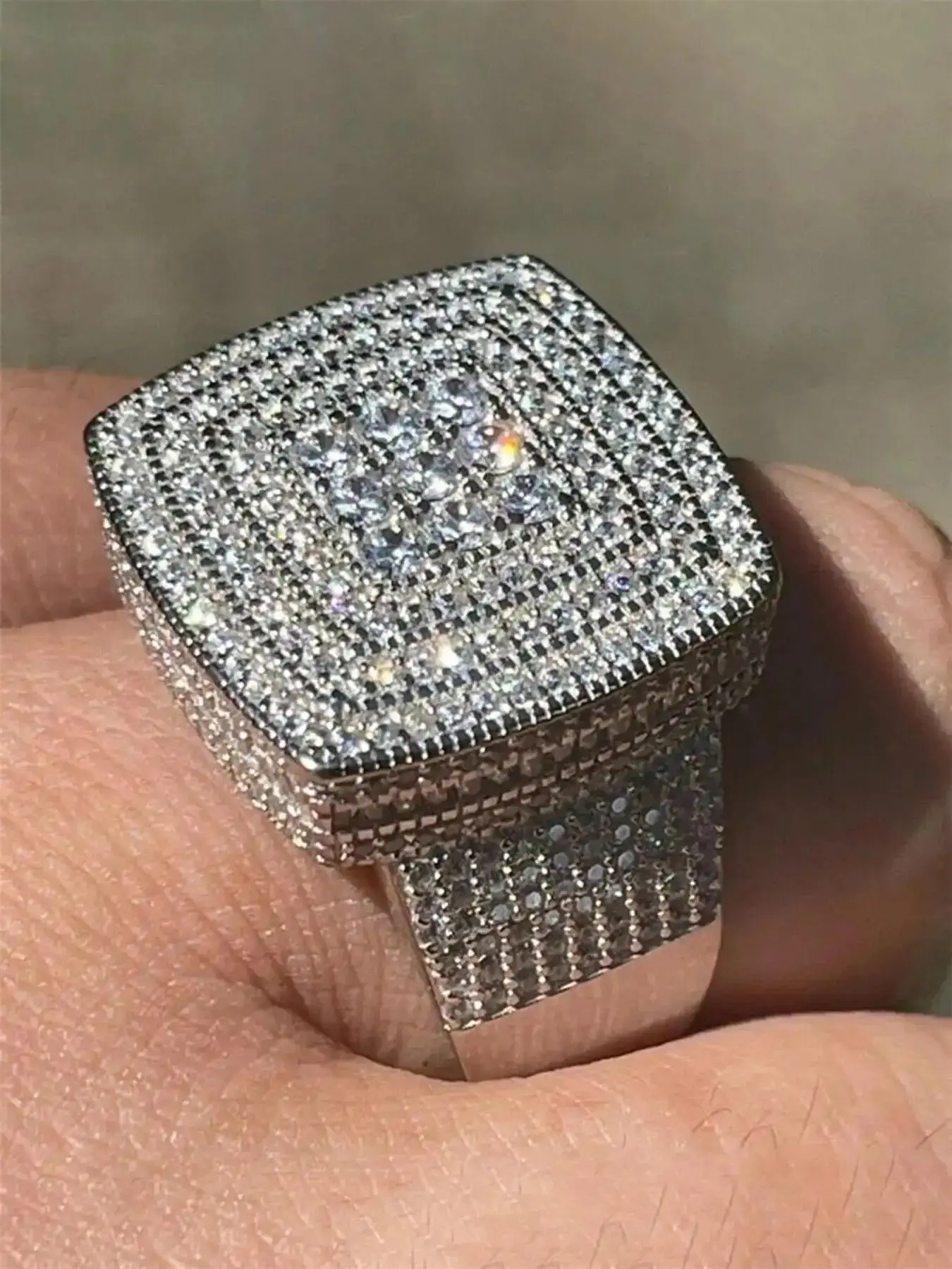 1 PC Pretty Cubic Zirconia Ring For Women For Wedding Engagement Party Jewelry Valentine's Day Gift