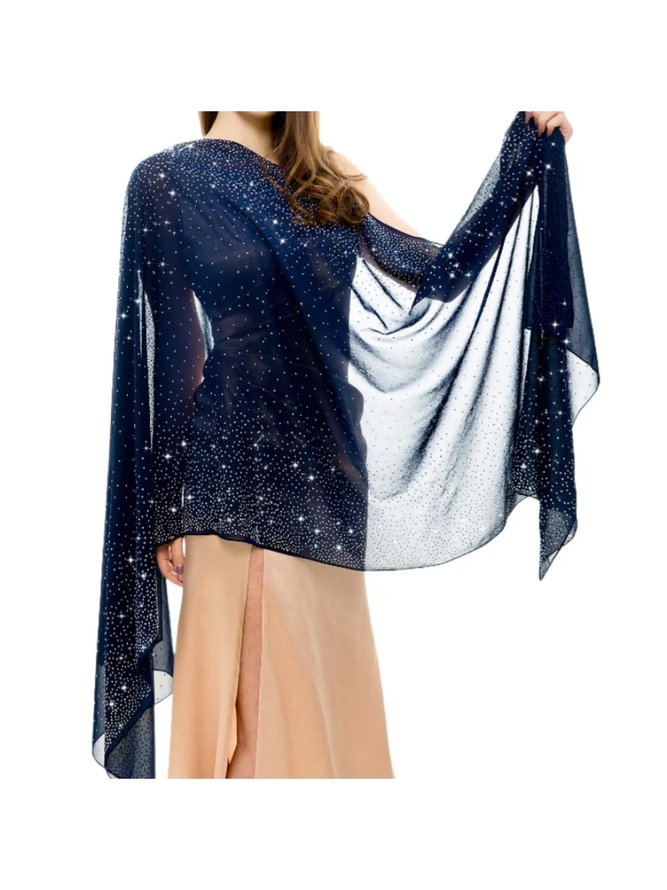 slim fit dress slacks Sophia Beaded Shawl Gown – THEIA main image 0