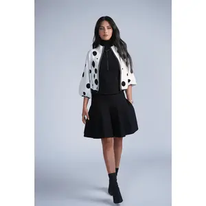 Polkadot Knit Bomber