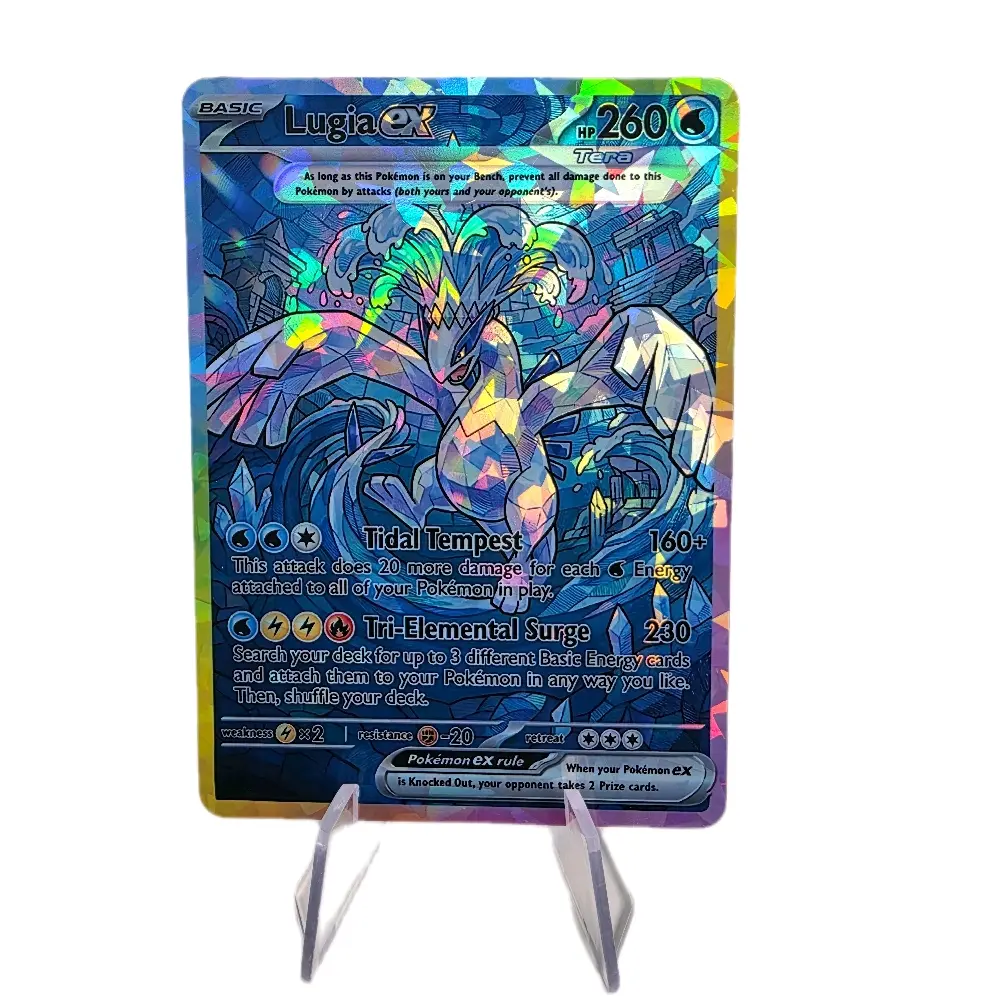 Custom Prismatic Tera Lugia ex | Shattered Glass Holo | Standard Size Alt Art Card