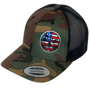 Patriotic Camo Retro Snapback Trucker