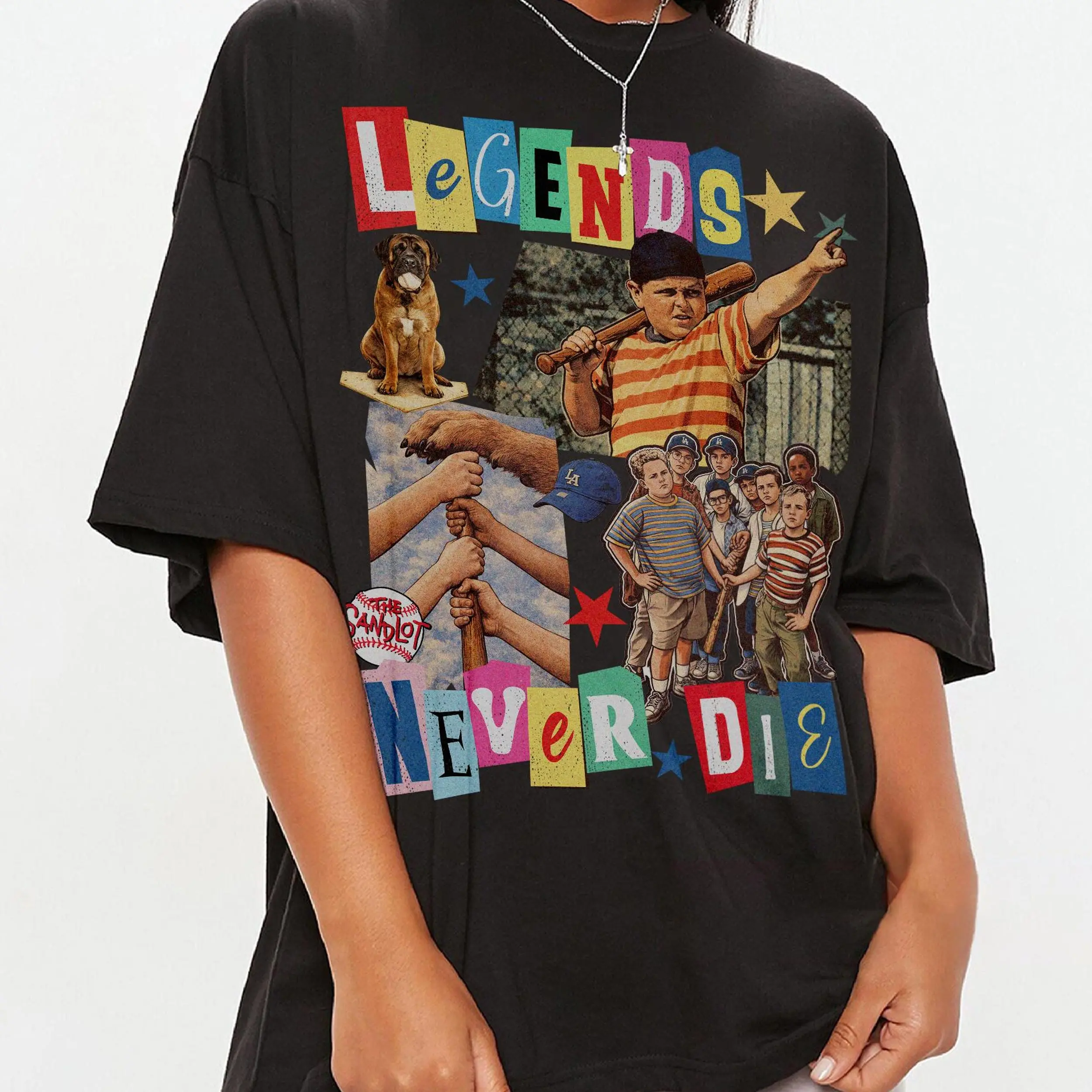 The Sandlot Movie Y2K Graphic Tee, Heroes Get Remembered Sandlot Baseball Youth Shirt, Legends Never Die Movie Sandlot Great Bambino T-Shirt for Men, Women and Kids