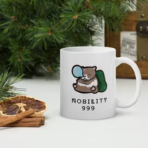 Slumbering Hamster White glossy mug