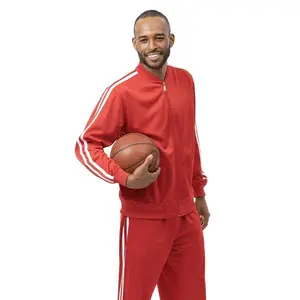 Montique Men's 2 Piece Sport Tracksuit in Red JS26