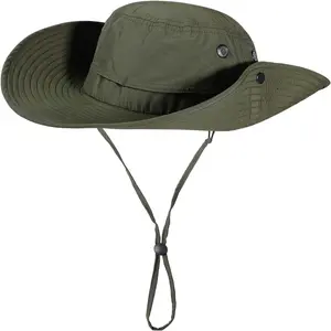 Oversize L/XL/XXL Sun Hats for Men  Quick Dry Bucket Hat Adjustable Wide Brim Summer Boonie Cap for Fishing Hiking