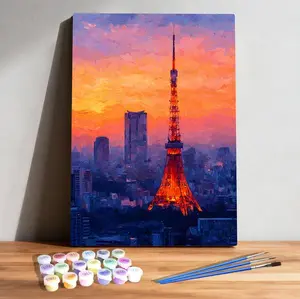Tokyo Tower skyline Paint by Numbers Kit