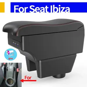 For Seat Ibiza Armrest Box For Seat Ibiza 6j Ibiza 6L Car Armrest Auto Storage Box Retrofit parts Interior Car Accessories Arm Car Storage Organizer