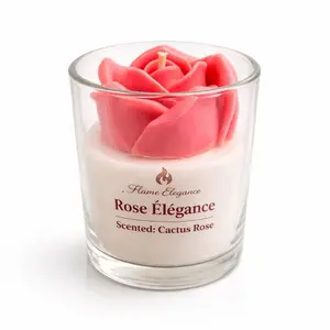 Rose Elegance- Cactus Rose Candle