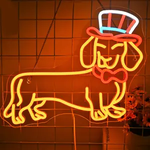 Dachshund Design Neon Sign, USB Powered LED Glowing Wall Mounted Neon Light, Decorative Light for Game Room, Club, Bar, Bedroom