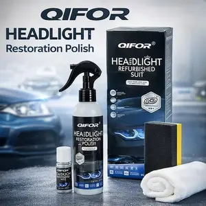 Car Headlight Restoration Fluid, Remove Oxidation Yellowing Blur, Enhanced Crystallization Coating, Automotive Headlamp Refurbisher for Foggy Dim Headlights