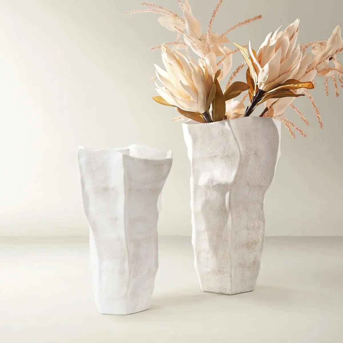 Z Gallerie Kira Matte Porcelain Vase - Modern Abstract Decorative Home Decor Accessory, Light Minimalist Room Accent