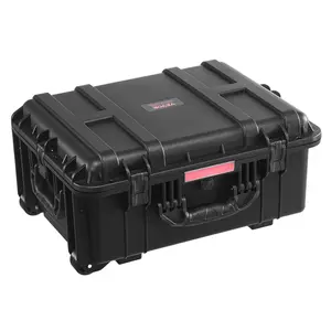 VEVOR Weatherproof Hard Case, Heavy Duty Protective Dry Box Case with Pre-Cut Foam, Wheels & Retractable Pull Handles for Travel, Hunt, Military, Tactical, IP67 Waterproof Case for Cameras(57x45x28)