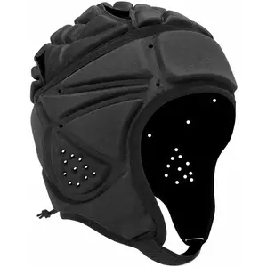 (S) Soft Shell Padded Headgear for Flag Football 7v7, Adjustable EVA Foam Rugby Hat, Lightweight Breathable Sports Cap for Soccer, Hockey & Baseball Practice