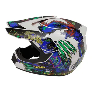 Off-Road Motocross Helmet ABS Large Size 57 - 58cm With Gloves Goggles For Rugged Terrain Exploration Impact Resistant Breathable Liner