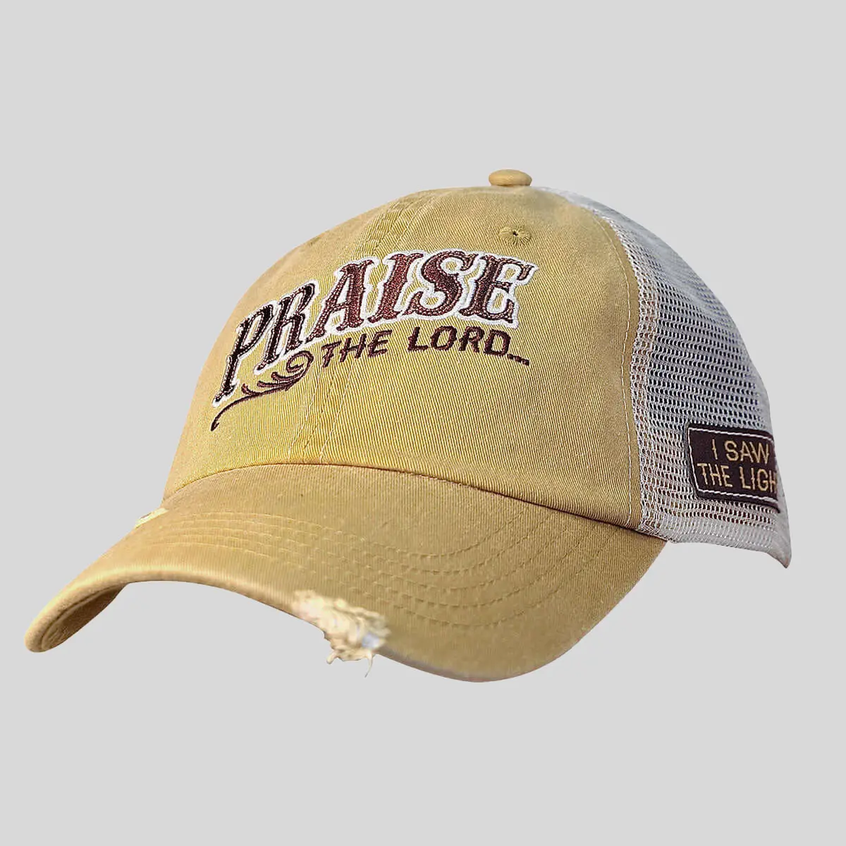 grace & truth Womens Cap Praise the Lord, Trucker Hat, Adjustable, Unstructured, Athletic Trucker Hat, Breathable Cap, Cotton Cap Hats