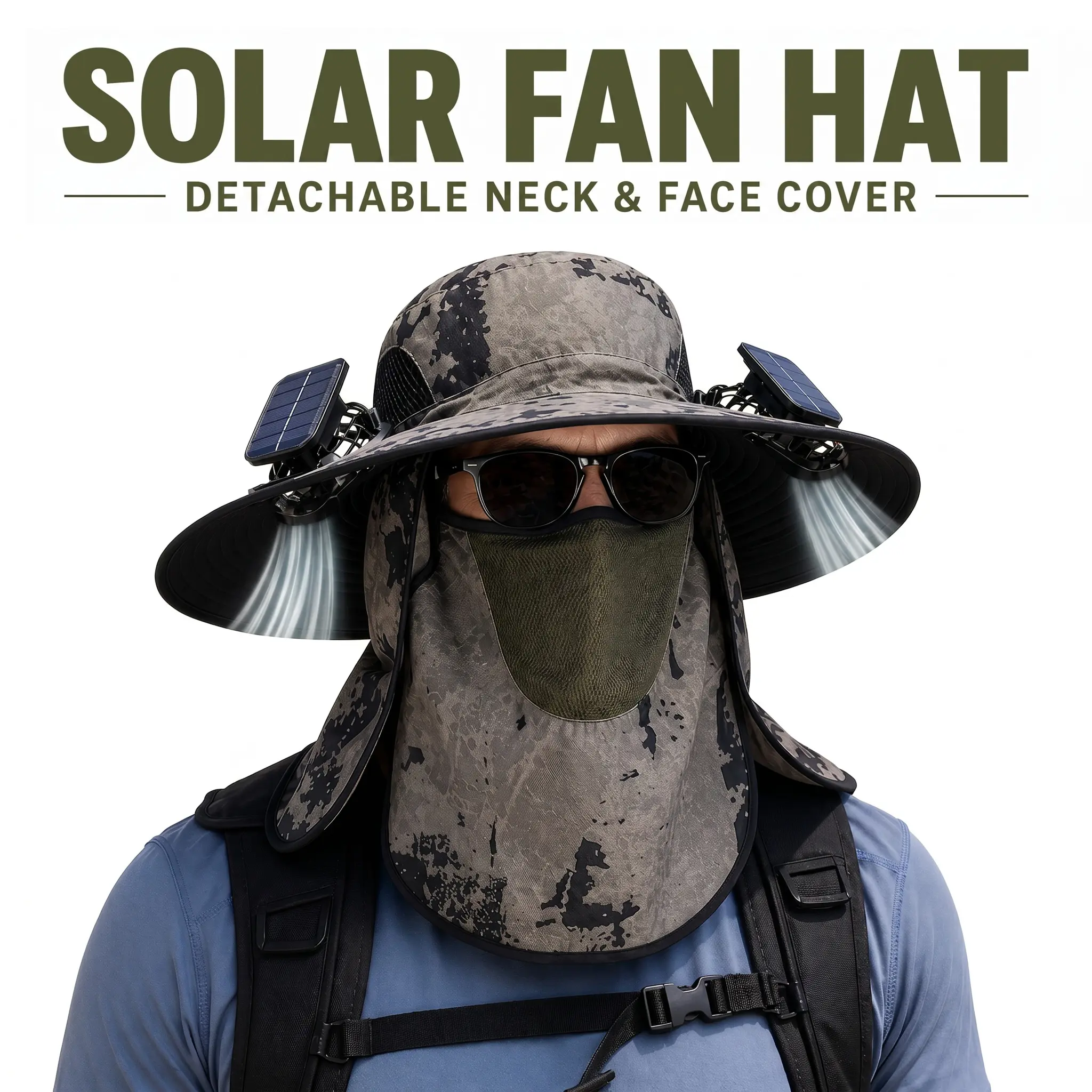Solar Powered Fan Hat for Summer Outdoor Sun Protection Comfortable Breathable Design with Double Fans UV Protection 99 Unisex Quick Dry Larger Brim USB and Solar Charging Ideal for Fishing Hiking