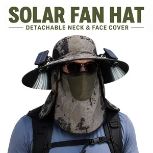 Solar Powered Fan Hat for Summer Outdoor Sun Protection Comfortable Breathable Design with Double Fans UV Protection 99 Unisex Quick Dry Larger Brim USB and Solar Charging Ideal for Fishing Hiking