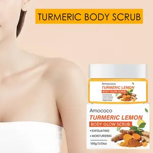 Turmeric Lemon Body Glow Scrub - Exfoliating & Moisturizing Natural Skin Care Solution for Gentle Cleansing 100g