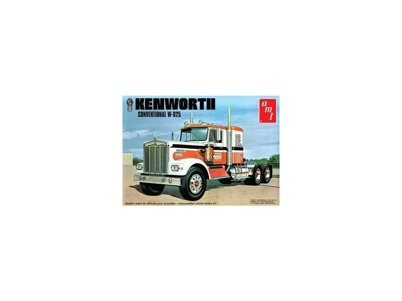 AMT Kenworth W925 Conventional Semi Truck 1/25 Scale Model Kit