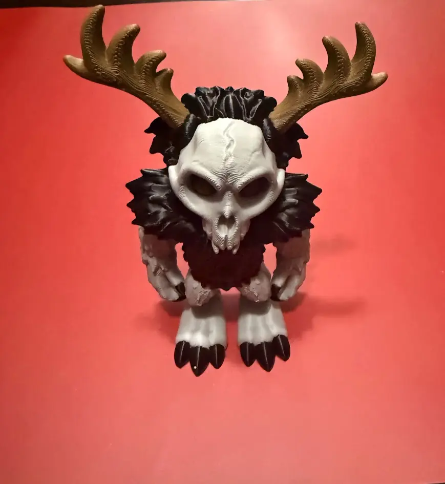 Flexi Wendigo Figure — Articulated 3D Printed Cryptid, Horror Fidget Toy & Display Piece