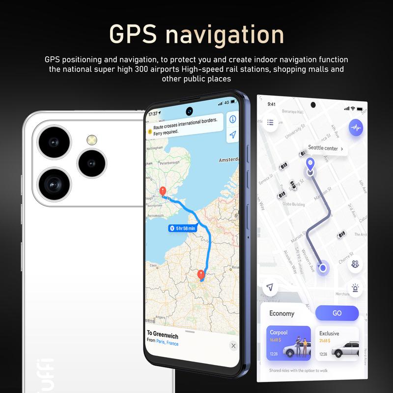 Fuffi-M17 Pro Touchscreen Smartphone, 6.56-Inch HD Screen, 3gb RAM 32GB Storage, 2mp Camera, 3100mah Battery, Bluetooth-compatible GPS, Metal Frame, Android 4g Dual Sim