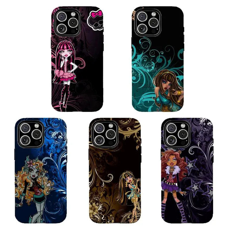 Y2K M0nster H1gh girl phone case,Spooky Y2K gift cover,Tough phone case,for iPhone 17 16 15 14 13 12 11 Pro Max for Samsung S21 S22 S23 S24 S25 S26 Plus Ultra,The Best Gift for Yourself,Partner,Friends, and Family, Phone Accessories