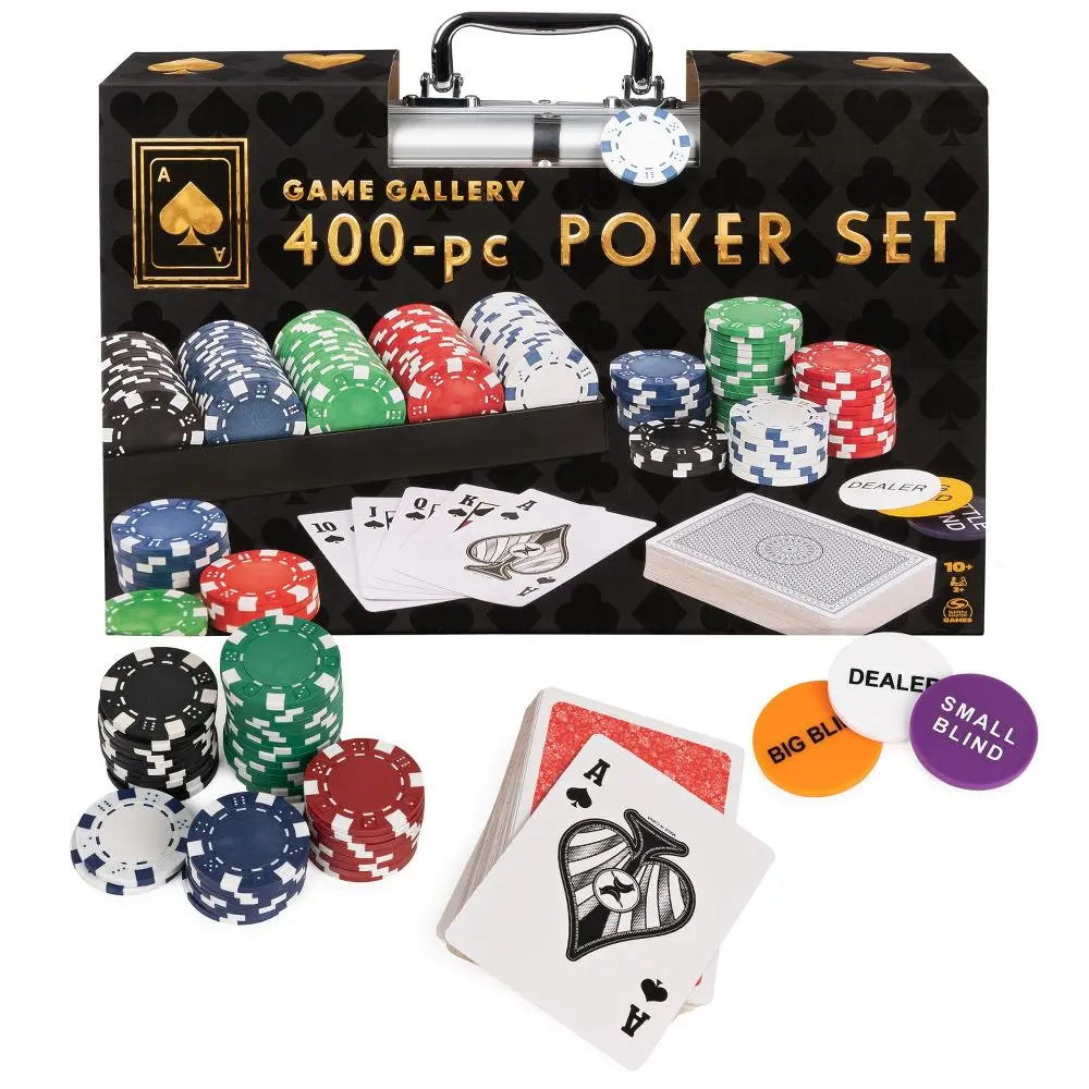 Game Gallery Poker Set with Professional Weight Poker Chips 400pc Game Gallery Poker Set with Professional Weight Poker Chips 400pc