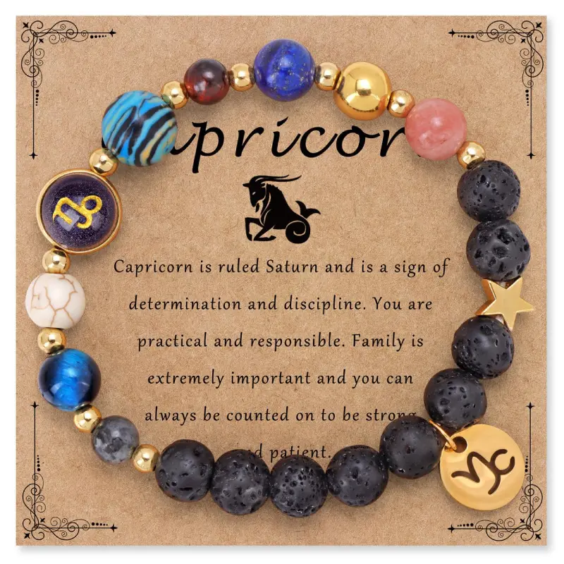 Capricorn zodiac bracelet