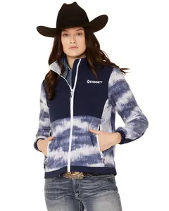 Hooey Women's Women'S Solid Print Color Block Zip-Front Tech Jacket - Hj081nvwh