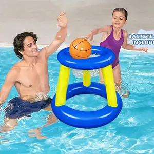 Inflatable Pool Basketball Hoop Toy - Durable PVC Floating Basketball Goal for Water Sports - Pool Party Essentials Summer Pool Game Set with Inflatable Ball for Kids & Adults - Perfect for Swimming Pool Parties & Outdoor Fun outdoorfun