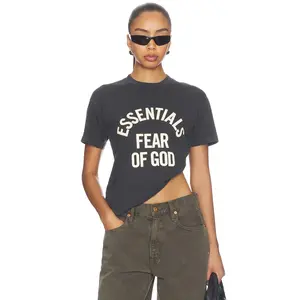 Fear of God ESSENTIALS Campus Classic Short Sleeve Tee in Faded Black