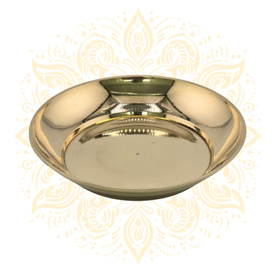 Handcrafted Kansa Brass Plate 3.75"