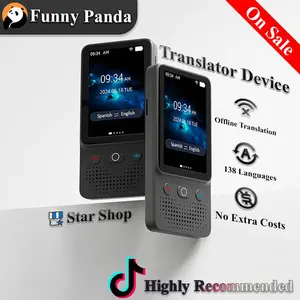 Al Language Translator Device | No Additional Charges l Translation Does Not Require a Signal Source | Translate 138Languages with WiFi | Translation Multi-Language Touchscreen Real-Time Translaton